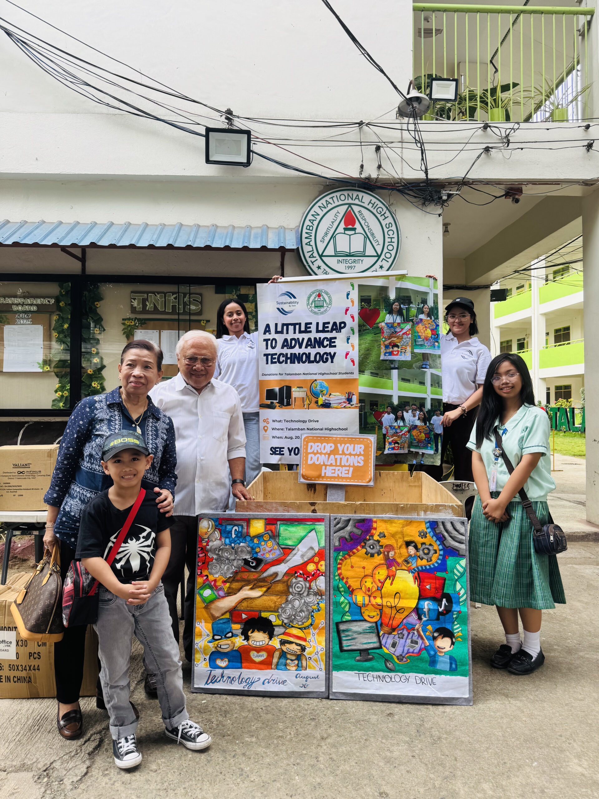 Tech Oasis technology drive at Talamban National High School in the Philippines